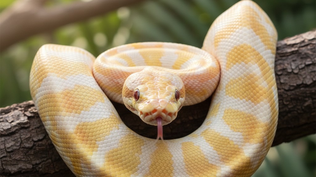 Serpiente bola albina