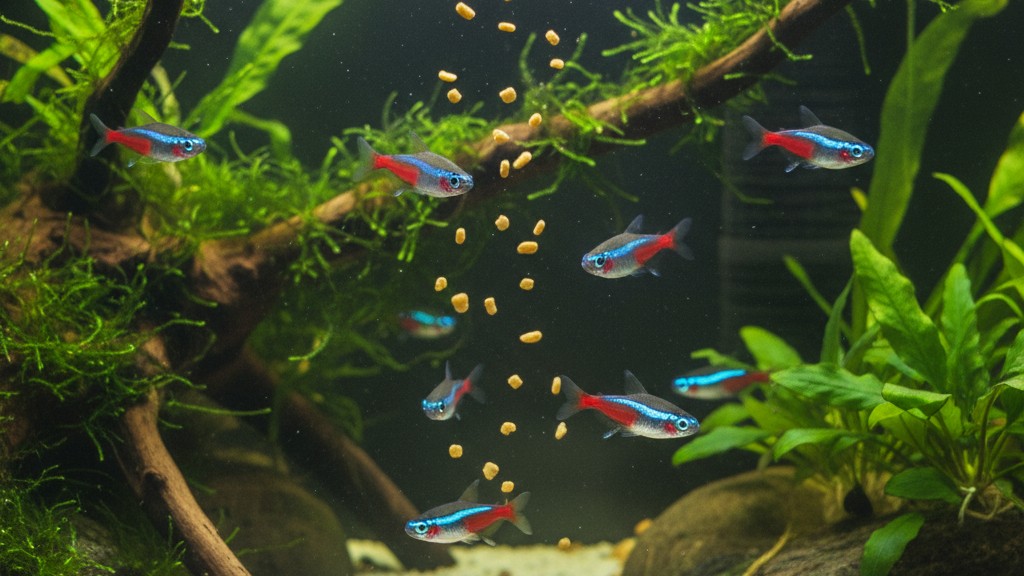 Alimentación adecuada para Neón tetras en acuarios domésticos