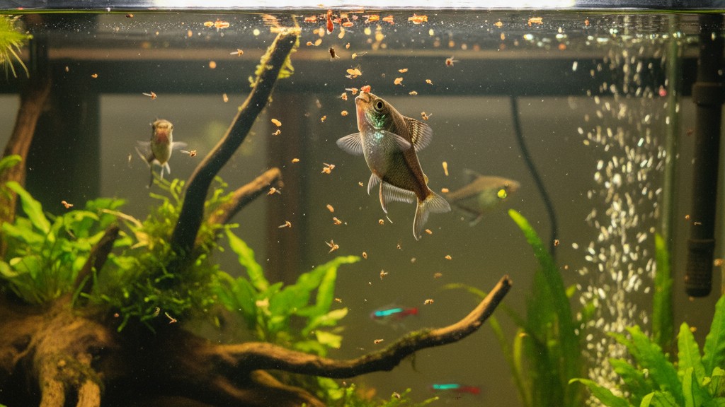 Alimentación equilibrada para el pez hacha