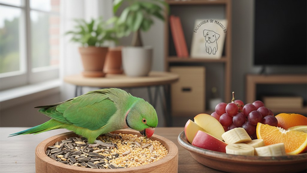 Alimentación adecuada para el Periquito de Collar Rojo