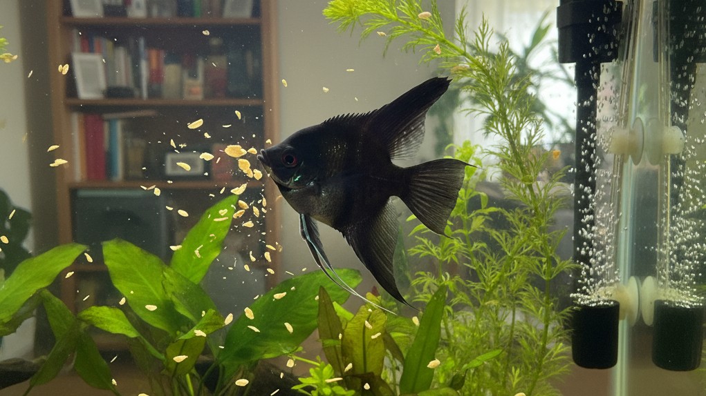 Dieta equilibrada y rutinas para el Pez Ángel Negro