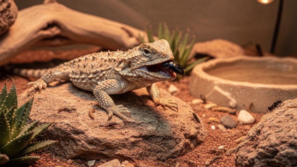 Alimentación adecuada para un camaleón de ojo de rana saludable