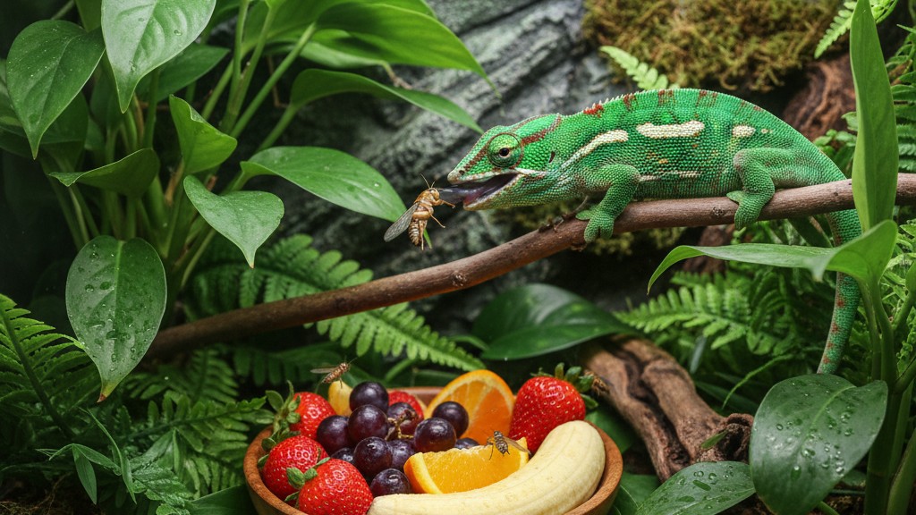 Alimentación adecuada para un camaleón de Phelsuma sano