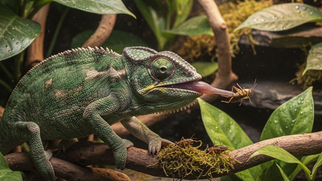 Alimentación adecuada para un Camaleón de Meller saludable