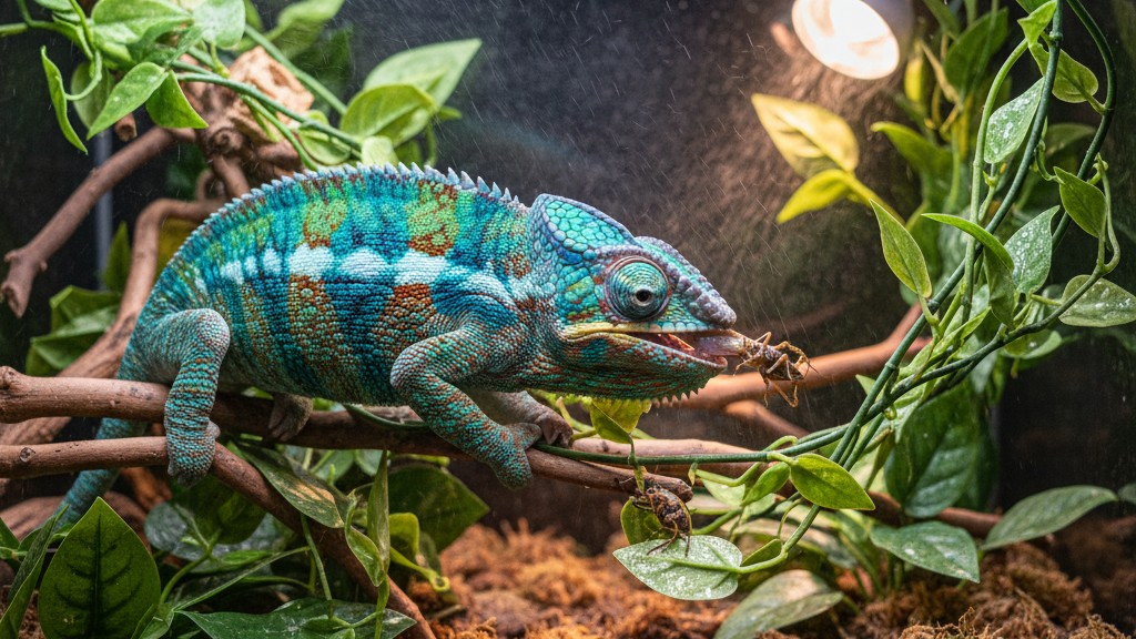 Alimentación adecuada para un Camaleón de Panther saludable