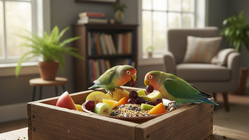 Alimentación equilibrada para un Agapornis Fisher saludable