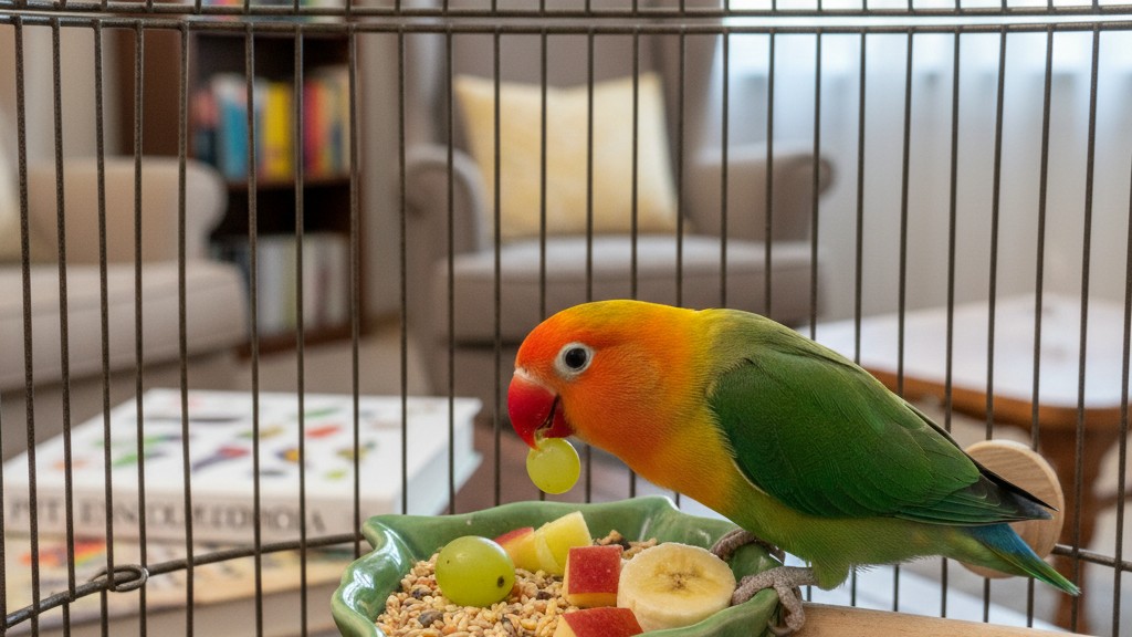 Alimentación equilibrada para un Agapornis Cabeza Naranja saludable