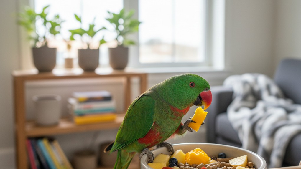 Alimentación adecuada para un Loro Eclectus saludable