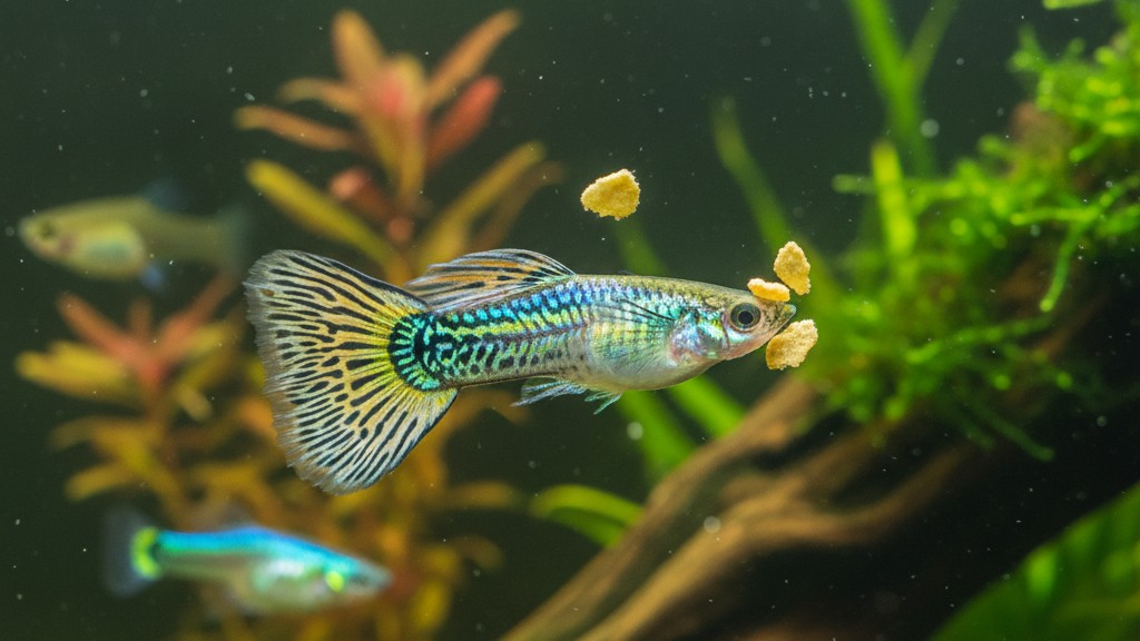 Alimentación equilibrada para el pez Guppy Cobra