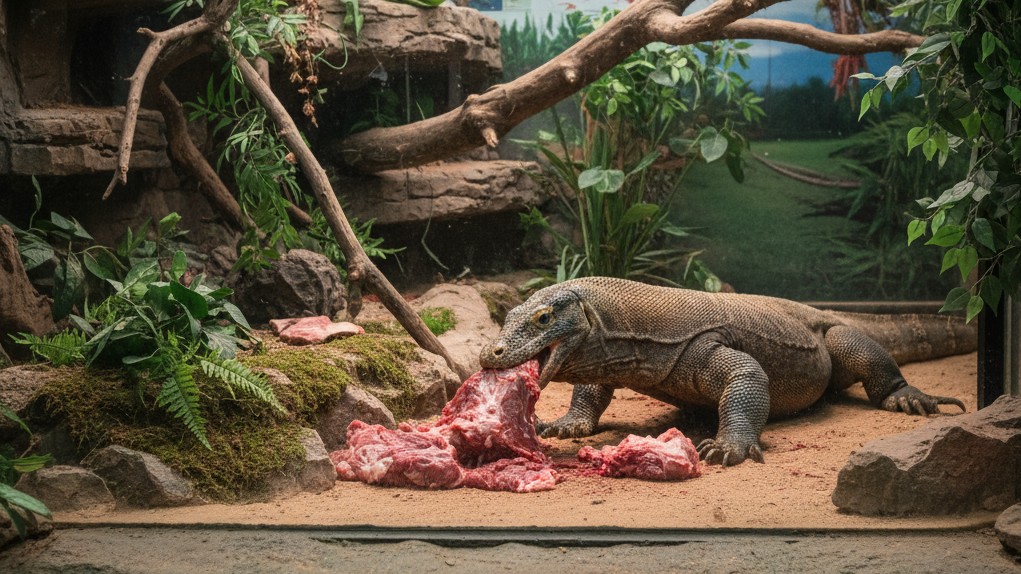 Alimentación adecuada para un Dragón de Komodo saludable