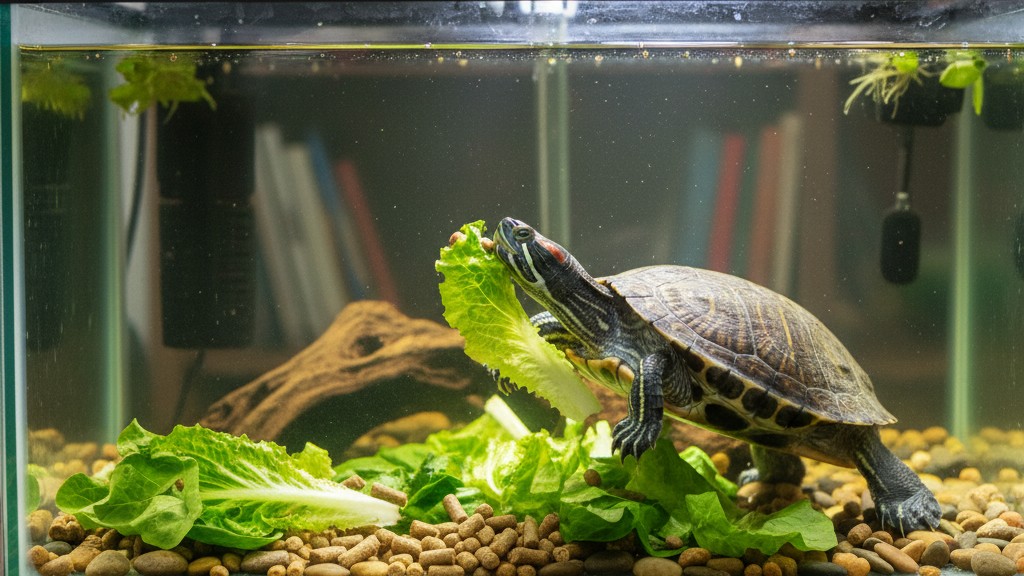 Alimentación equilibrada para tortugas de orejas rojas