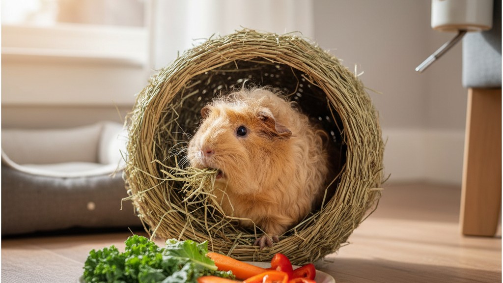 Alimentación equilibrada para la cobaya Texel
