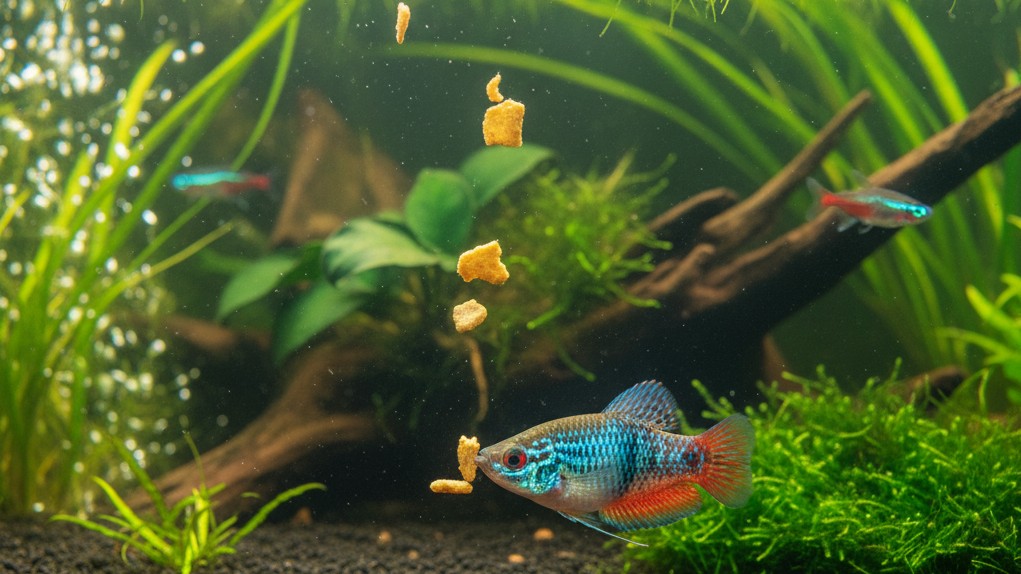 Alimentación práctica para un Gourami enano saludable
