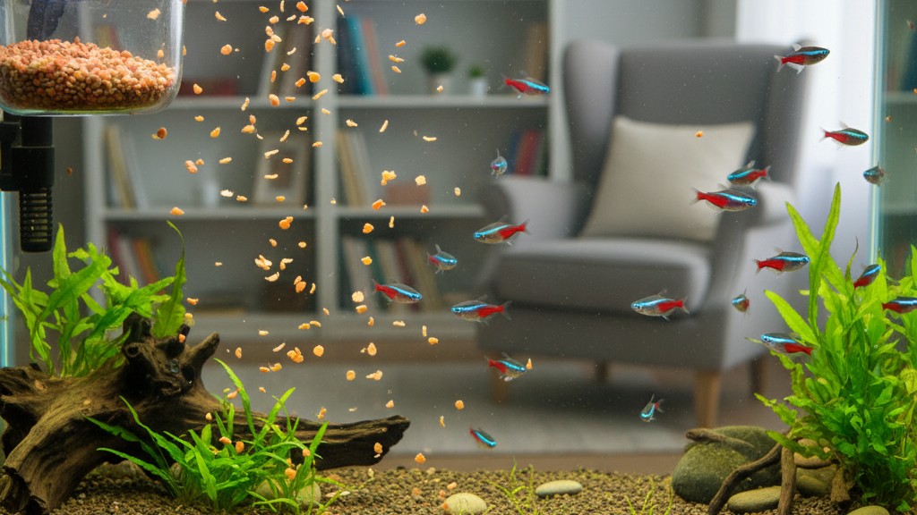 Alimentación del neón cardenal para un pez saludable y activo