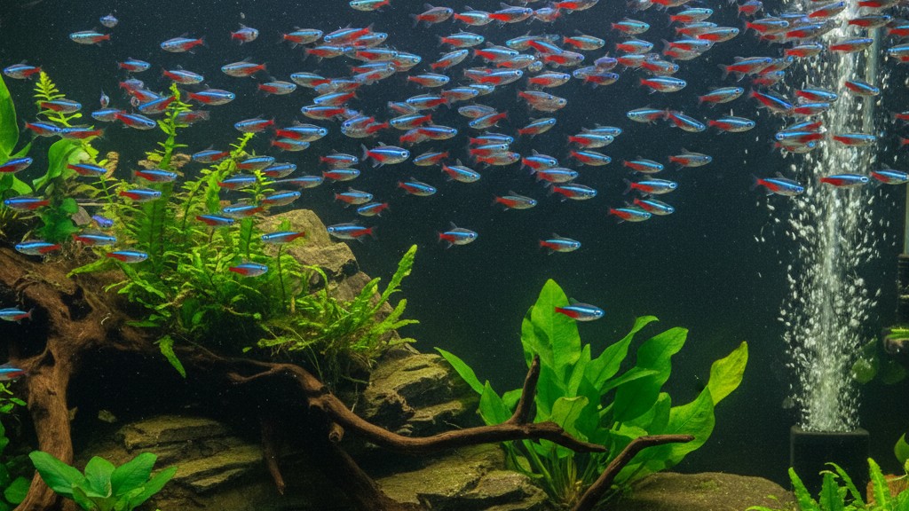 Temperamento y comportamiento típico del Neón tetra