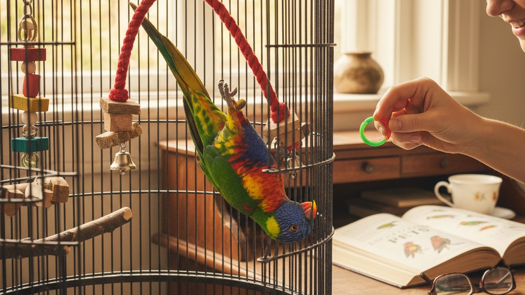 Temperamento y actividades para estimular a tu Loro Arcoíris