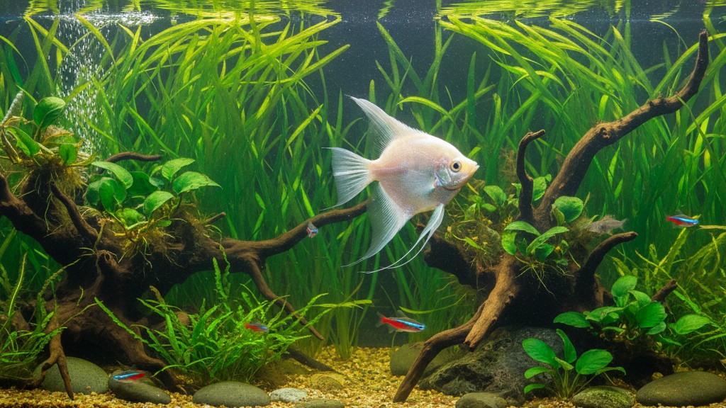 Comportamiento y Socialización del Pez Ángel Albino