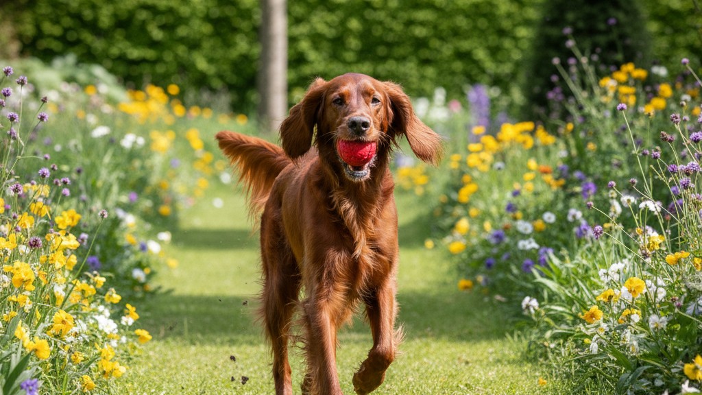 Temperamento y conducta del activo Setter Irlandés Rojo