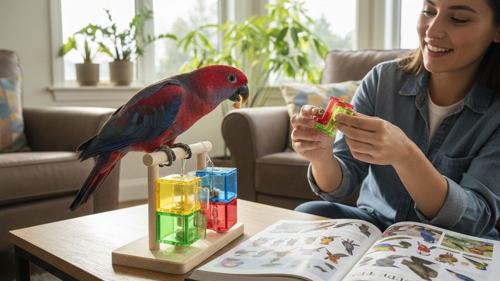 Temperamento y conducta del Loro Eclectus en casa