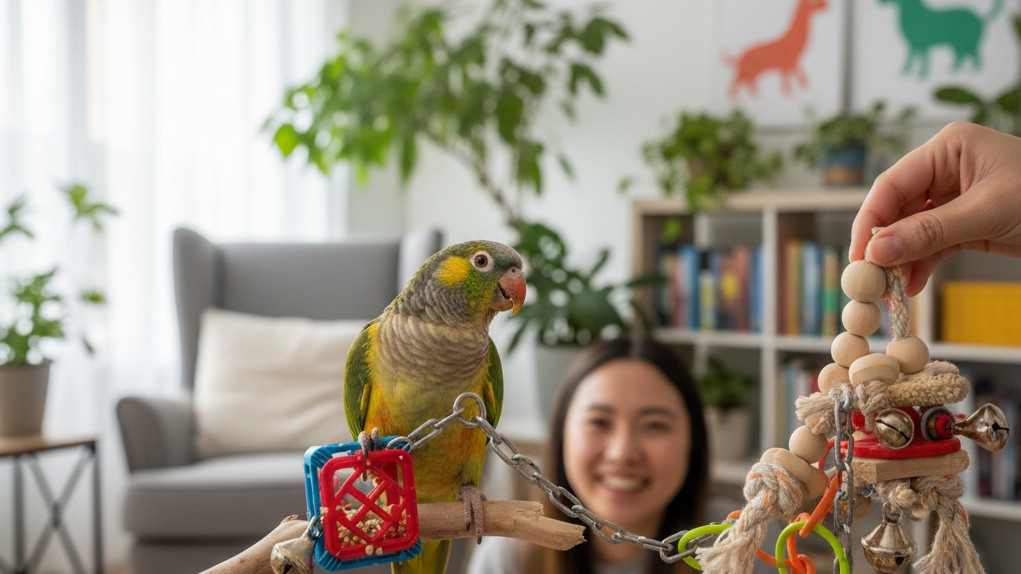 Personalidad activa e inteligente del Loro Senegal