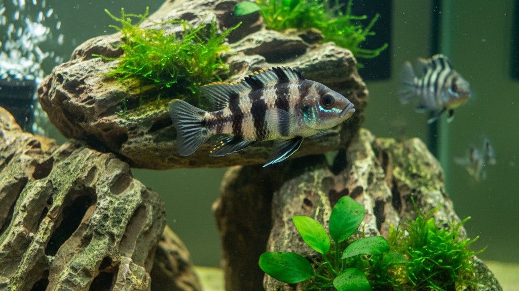 Comportamiento típico del cíclido convicto en el acuario