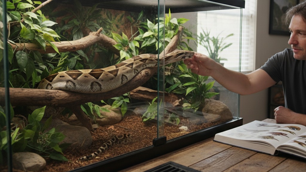 Comportamiento típico y manejo de la boa constrictor