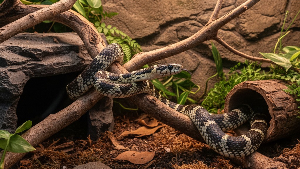 Comportamiento típico y manejo de la culebra real