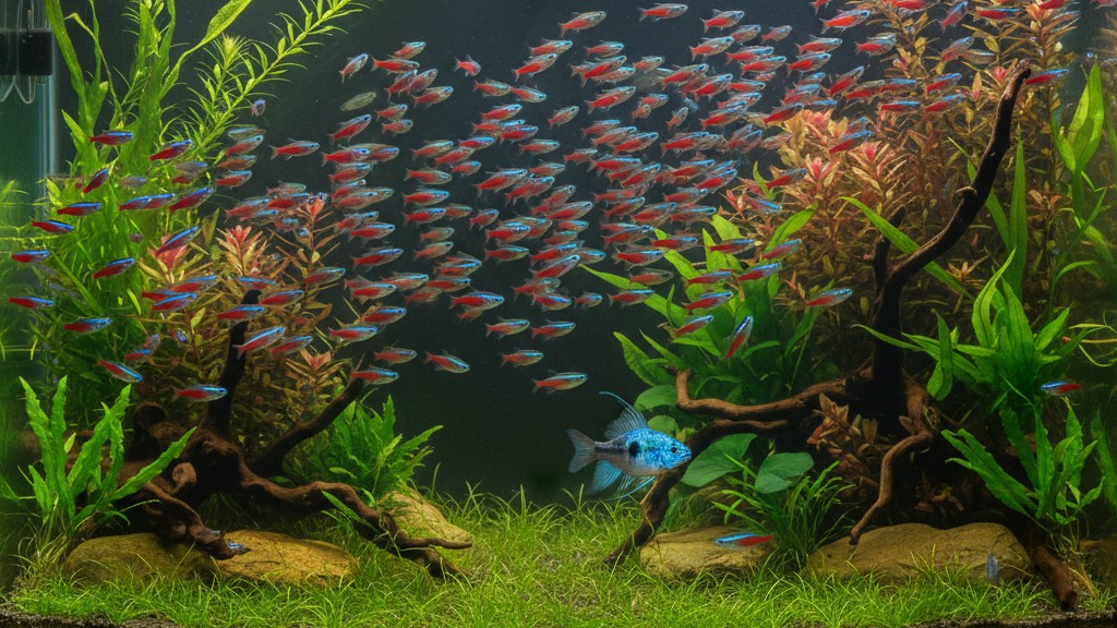 Comportamiento y socialización del neón cardenal en el acuario