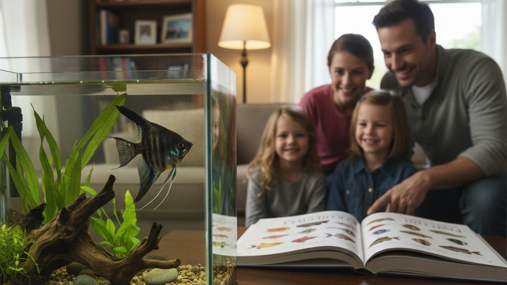 Adaptación y convivencia del Pez Ángel Negro en el hogar