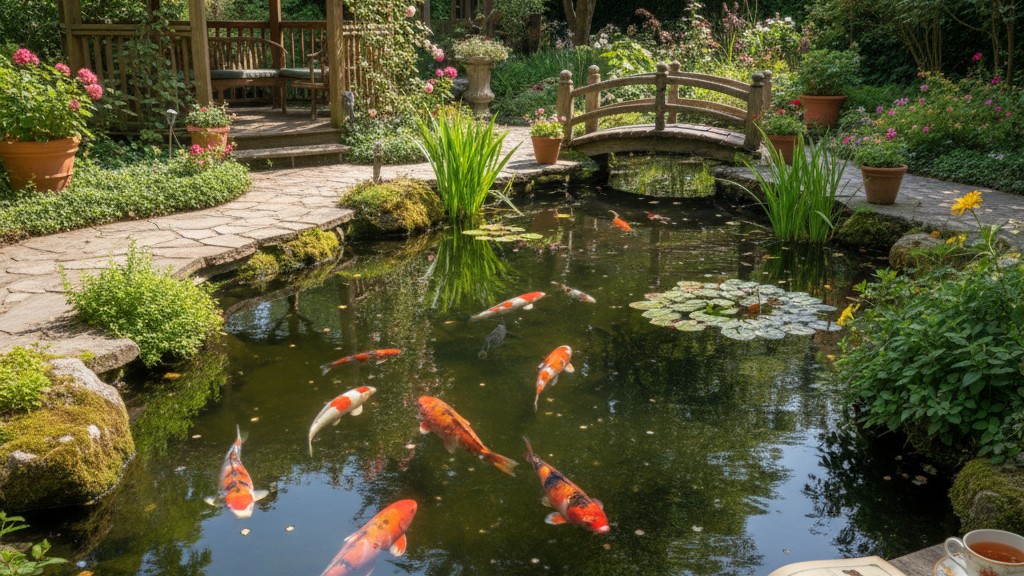 Convivencia con peces Koi: entorno ideal y relación familiar