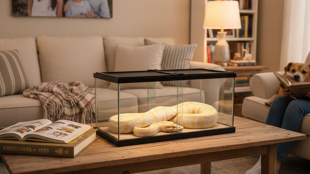 Integrando a la serpiente bola albina en tu hogar