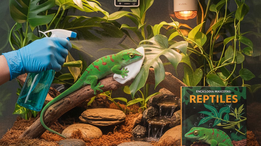 Rutina de cuidados esenciales para el camaleón de Phelsuma