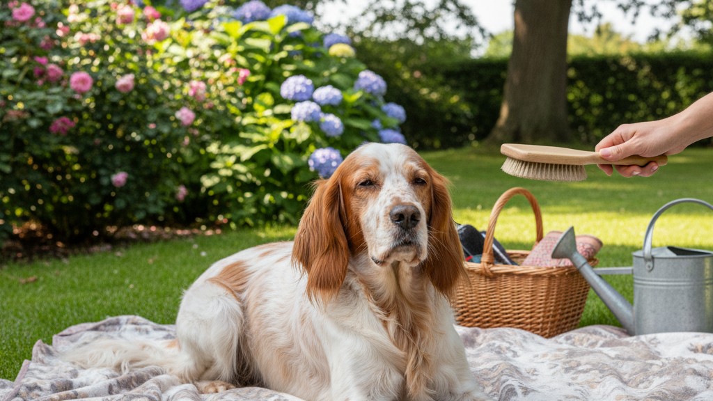 Rutina de higiene y ejercicio para el bienestar del Setter Inglés