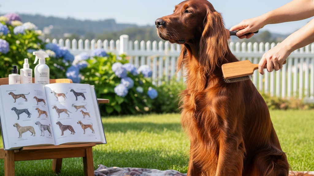 Rutina de cuidados esenciales para el Setter Irlandés