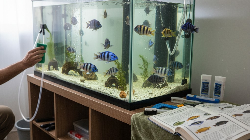 Rutina básica de cuidados para un cíclido Mbuna saludable