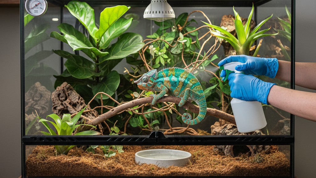 Cuidados esenciales para un camaleón pantera saludable