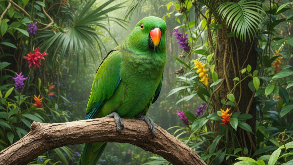 Conoce al Loro Eclectus Verde: origen y características generales