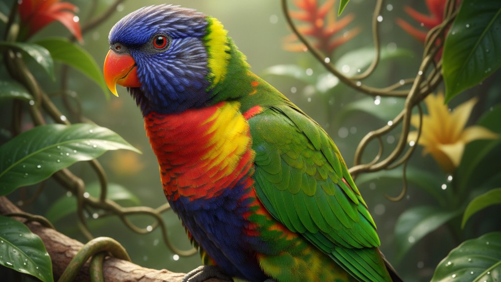 Conoce al Loro Arcoíris: origen, tamaño y carácter