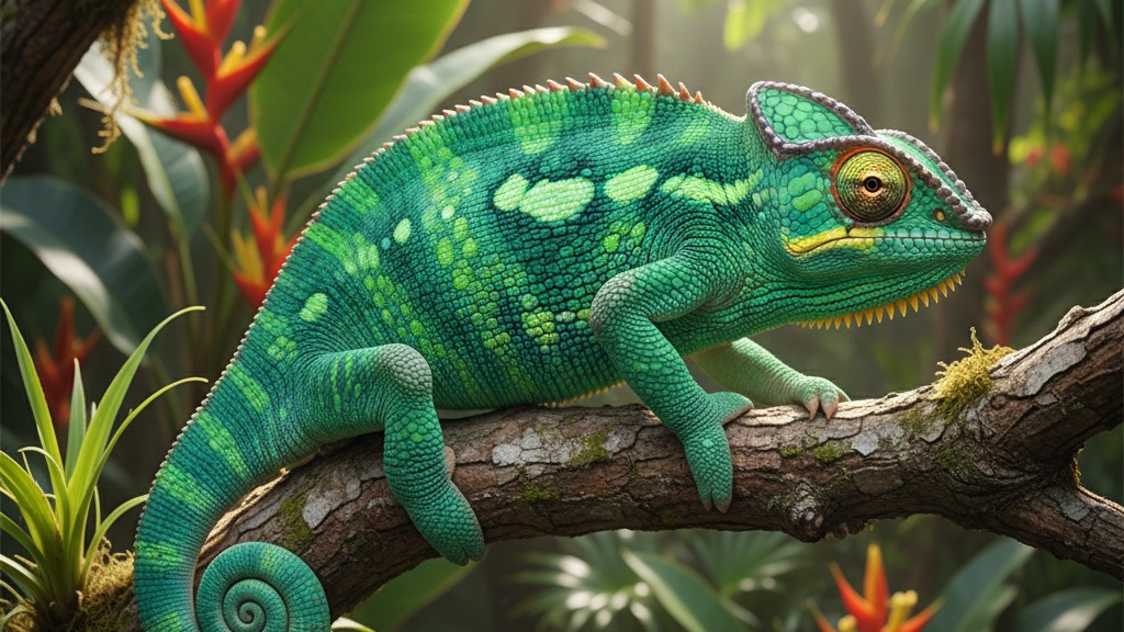 Conoce al Camaleón de Meller, un reptil fascinante y único