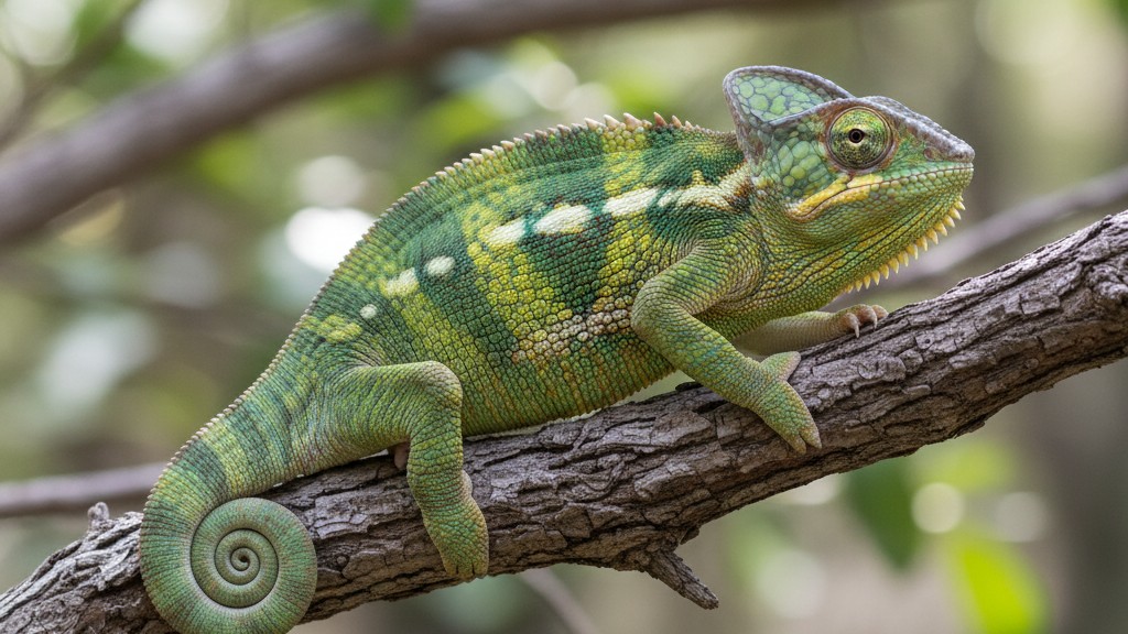 Conoce el Camaleón de Veiled: origen, tamaño y temperamento