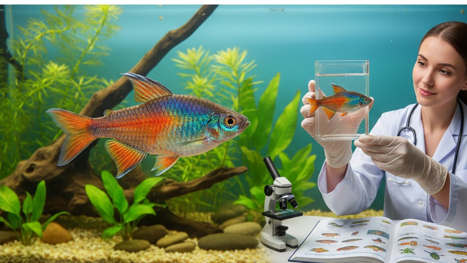 Cuidados de salud y prevención en el pez arcoíris enano