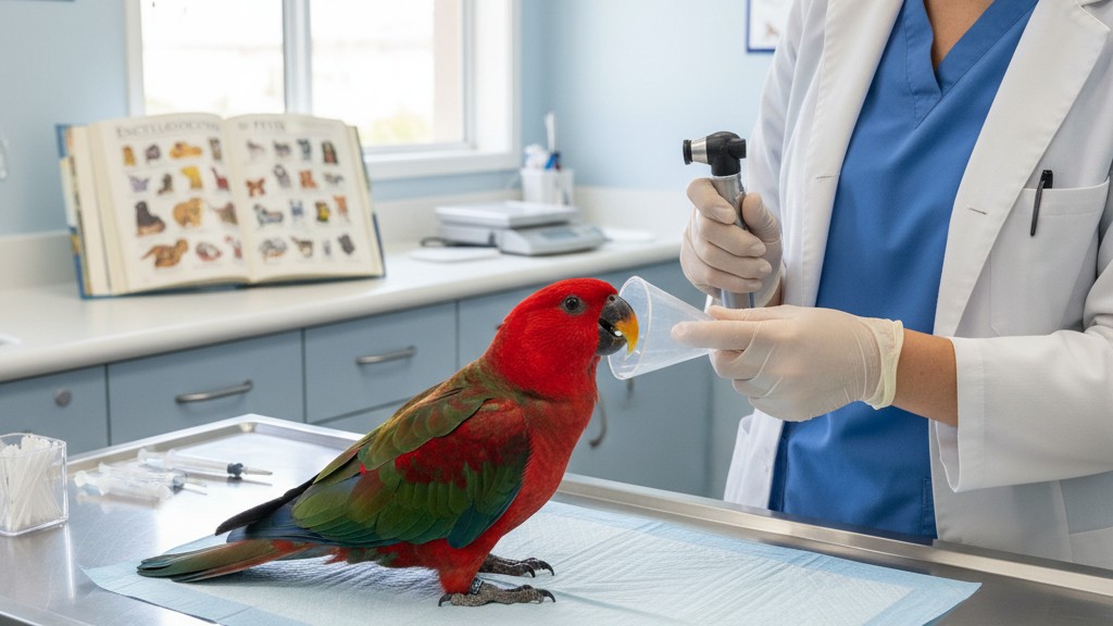 Salud y prevención para un Loro Eclectus Rojo vital