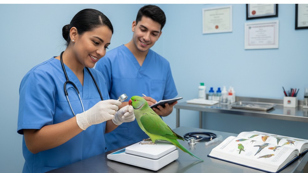 Salud y bienestar del Periquito de Collar Rojo: cuidados básicos