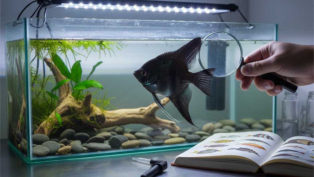 Cuidados preventivos y señales de salud en el Pez Ángel Negro