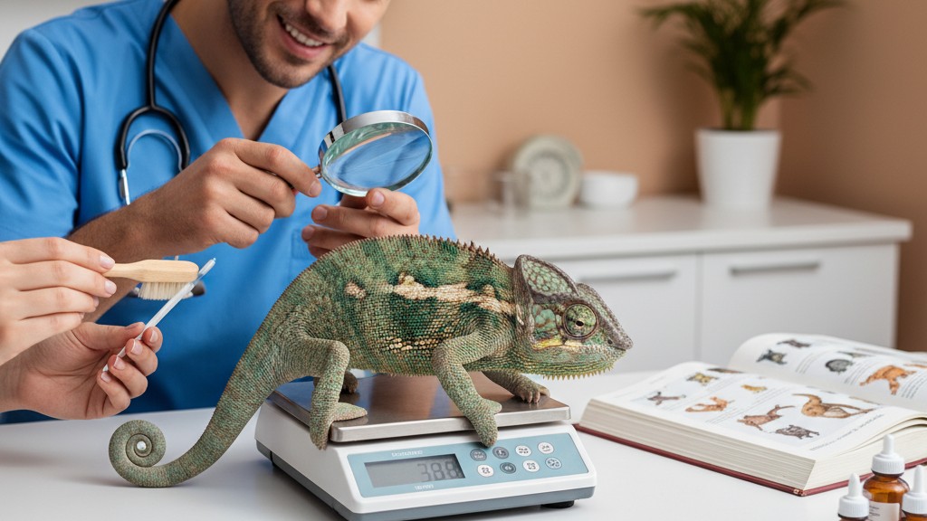 Salud y prevención para un camaleón de Parson en casa