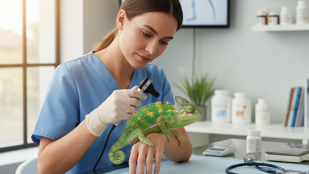 Salud y prevención básica para el Camaleón de Veiled