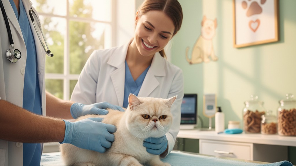 Salud y prevención para un Exótico de pelo corto feliz