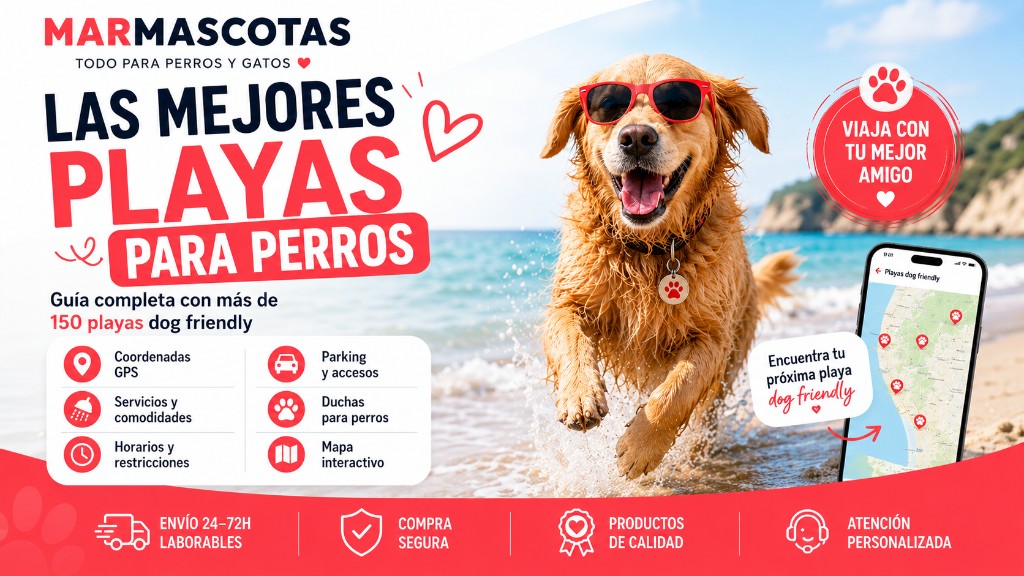 Las mejores playas para perros en España: guía con más de 150 playas dog friendly, coordenadas GPS, mapa interactivo, horarios y servicios. MarMascotas.