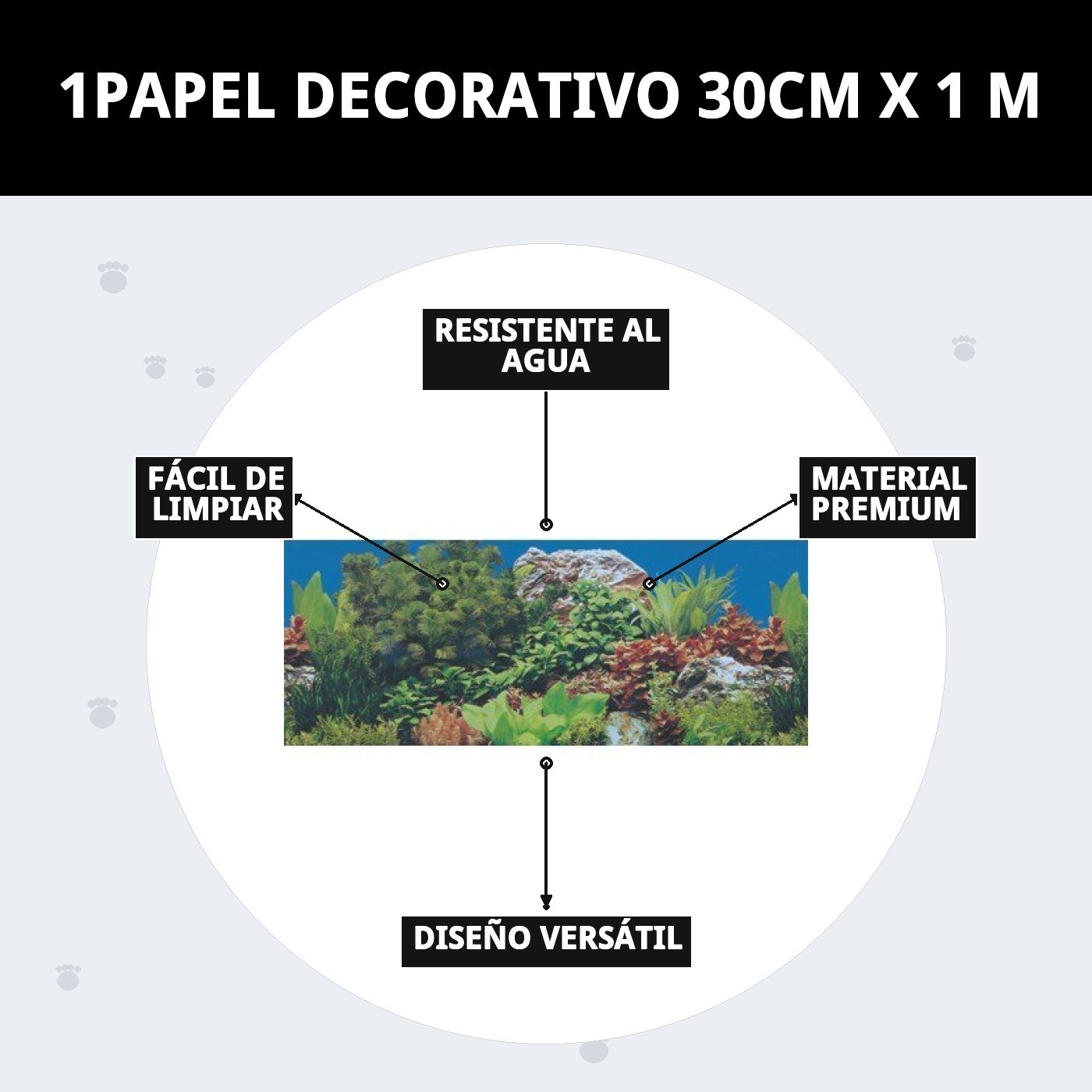 1PAPEL DECORATIVO 30CM X 1 M