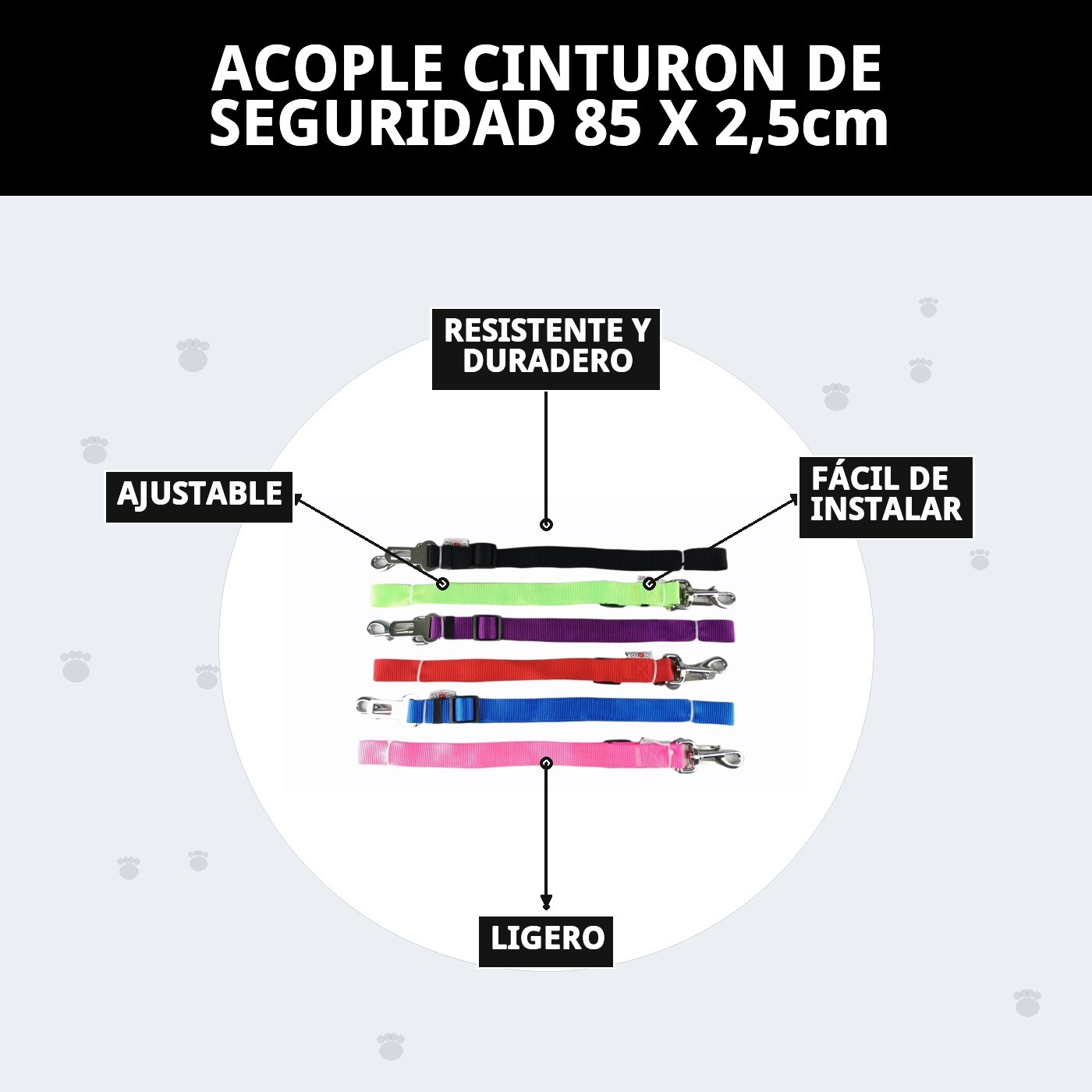ACOPLE CINTURON DE SEGURIDAD 85 X 2,5cm
